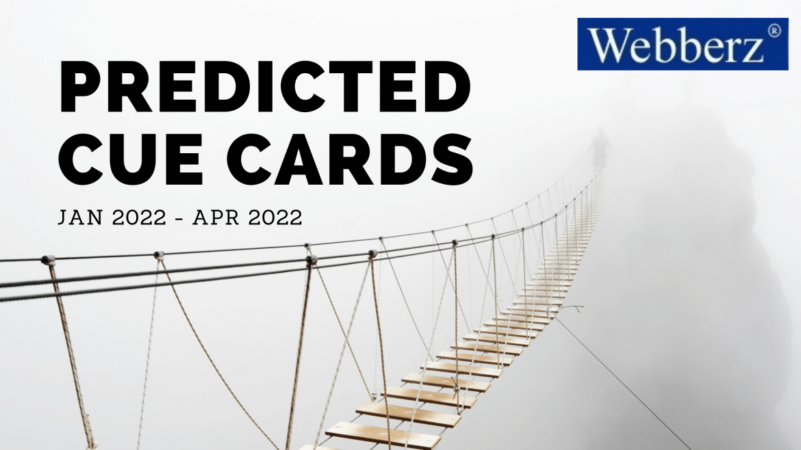 Predicted Cue Cards – Jan 2022 – Apr 2022